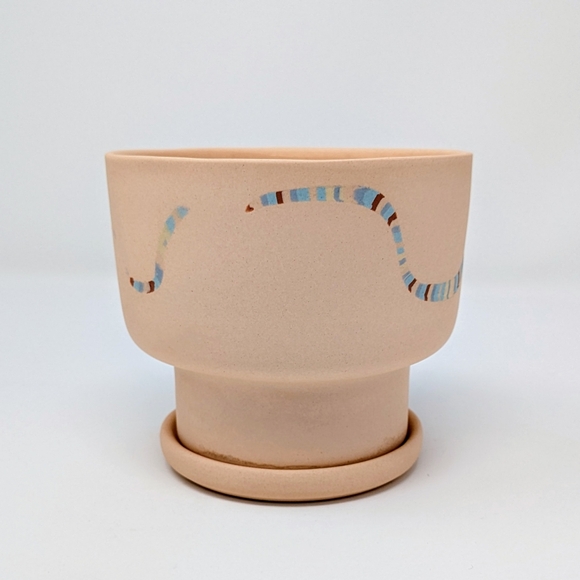 Peaches the Studio Peach Nerikomi Planter - Picture 2 of 7